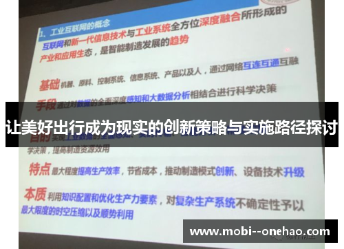 让美好出行成为现实的创新策略与实施路径探讨 让美好出行成为现实的创新策略与实施路径探讨