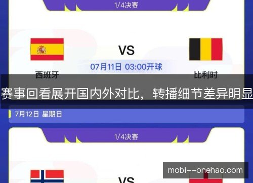 赛事回看展开国内外对比,转播细节差异明显 赛事回看展开国内外对比,转播细节差异明显